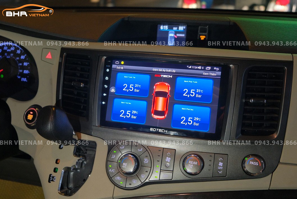  Màn hình DVD Gotech GT8 Max Toyota Cross 2020 - nay tích hợp cảm biến áp suất lốp
