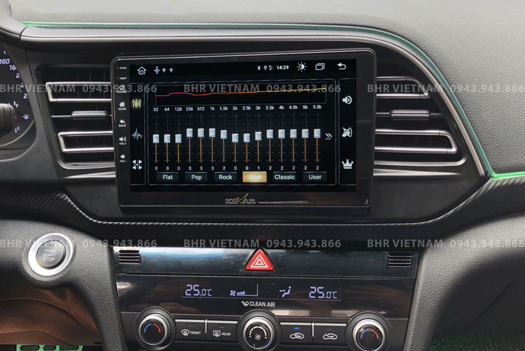 Trải nghiệm âm thanh DSP kênh trên màn hình Kovar Plus 360 Hyundai Elantra 2016 - nay
