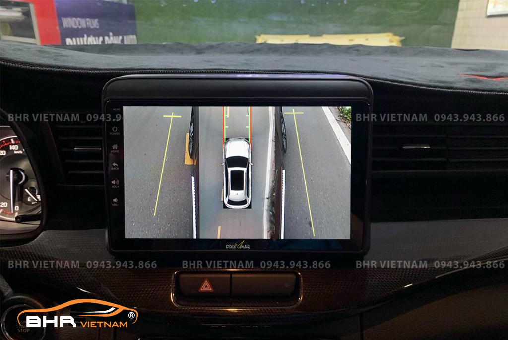 Hình ảnh quan sát 2 bên gương trên màn hình DVD Kovar Plus 360 Suzuki XL7 2019 - nay