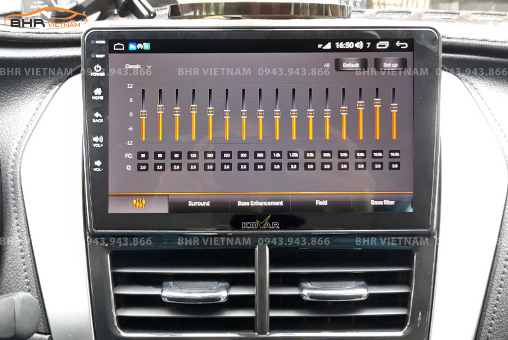 Trải nghiệm âm thanh sống sộng trên màn hình Kovar Plus 360 Toyota Yaris 2019 - nay