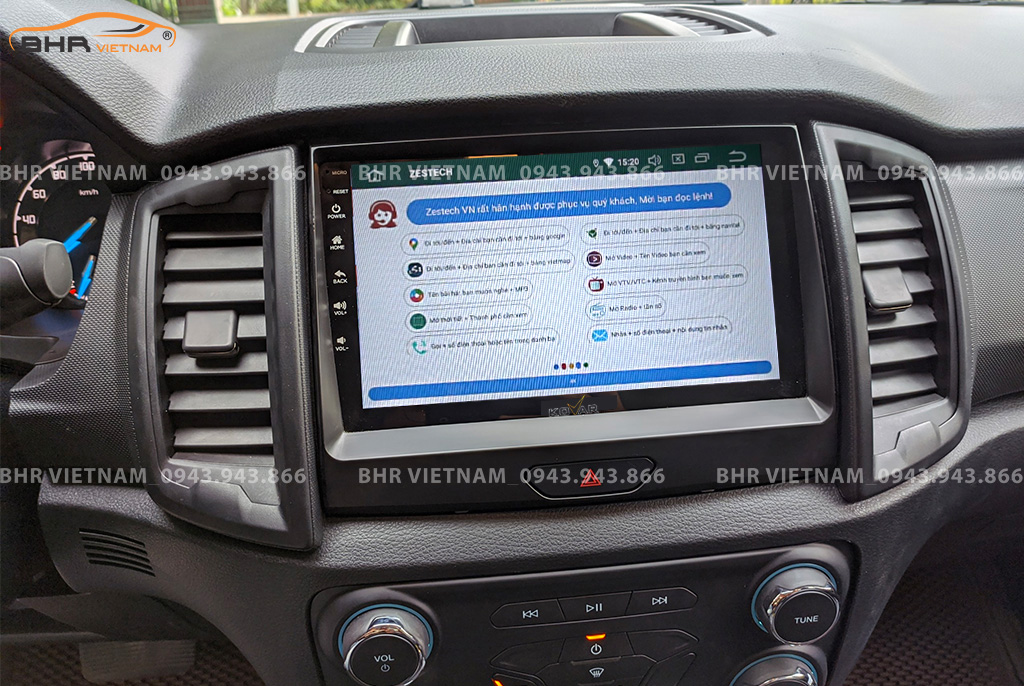 Điều khiển bằng giọng nói thông minh màn hình Kovar T1 Ford Ranger 2012 - nay