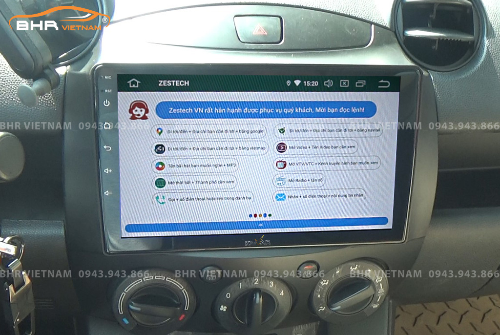 Điều khiển bằng giọng nói thông minh màn hình Kovar T1 Mazda 2 2007 - 2014