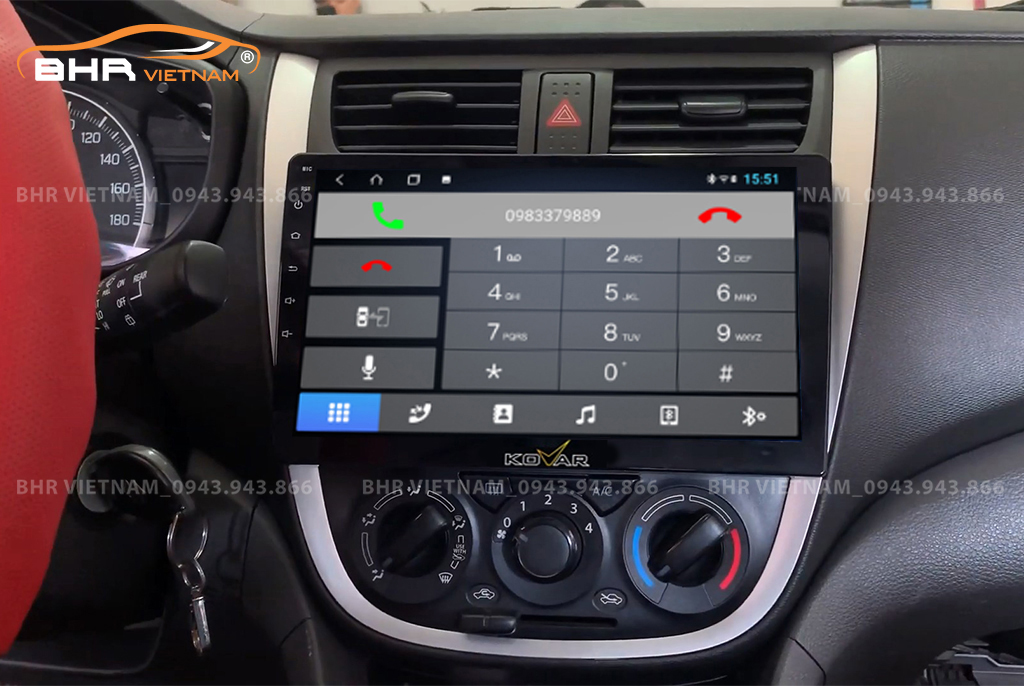  Kết nối điện thoại trên màn hình Kovar T1 Suzuki Celerio 2020 - nay
