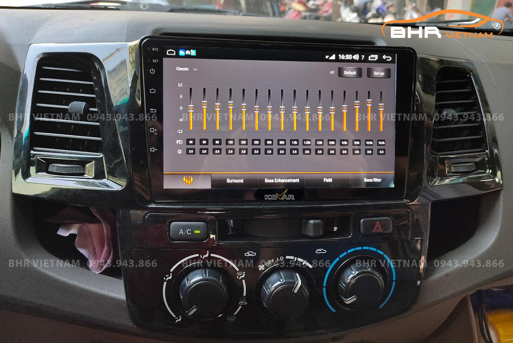 Trải nghiệm âm thanh DSP kênh trên màn hình Kovar T1 Toyota Hilux 2005 - 2015
