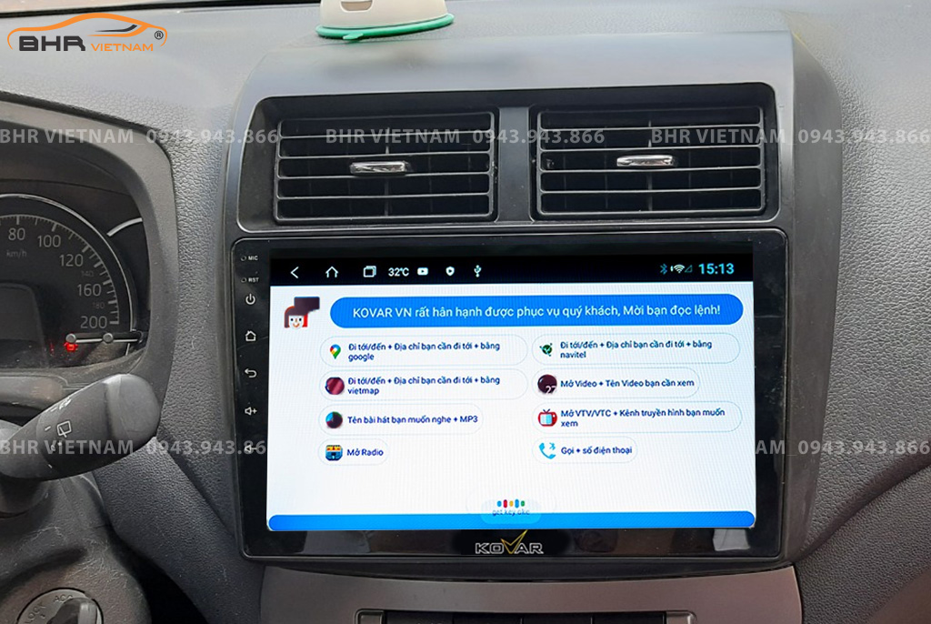 Điều khiển bằng giọng nói thông minh màn hình Kovar T1 Toyota Wigo 2019 - nay