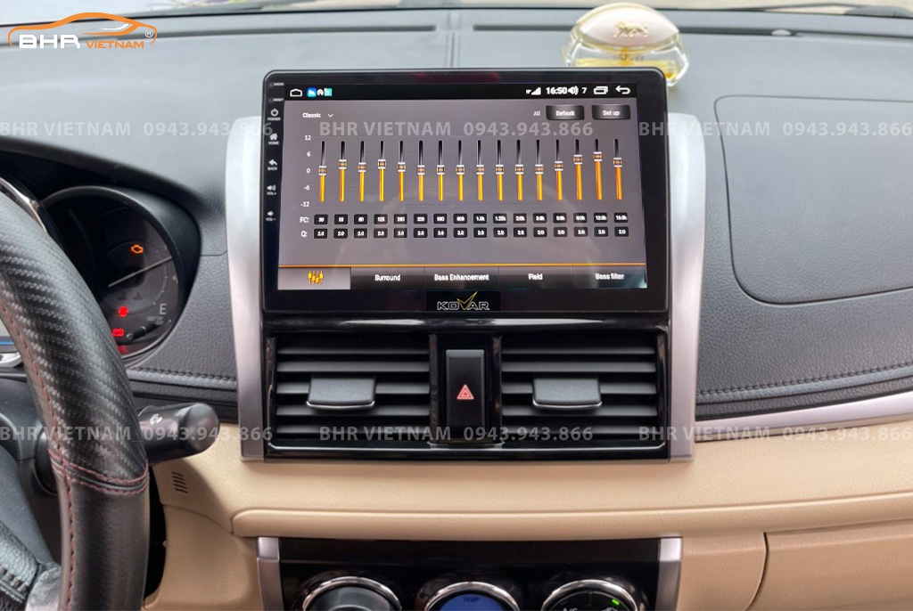 Trải nghiệm âm thanh DSP kênh trên màn hình Kovar T2 Toyota Yaris 2014 - 2018