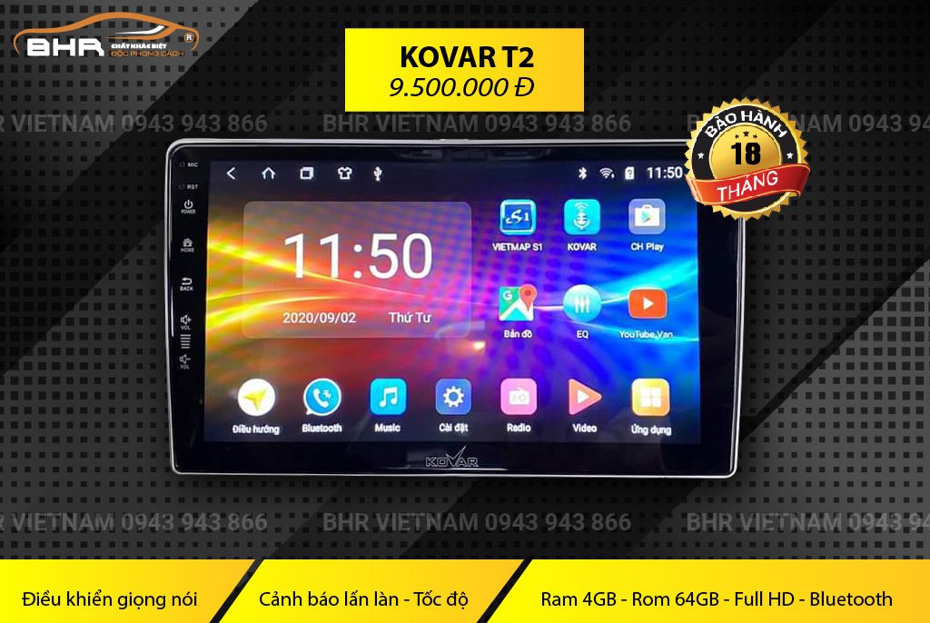 Thông số cấu hình màn hình Kovar T2