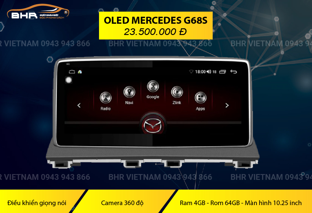 Thông số cấu hình màn DVD Oled Pro G68s Mercedes 