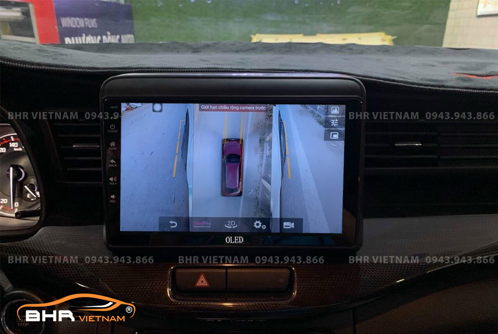 Hình ảnh quan sát từ camera sau trên màn hình DVD Oled C1s Suzuki Ertiga 2020 - nay