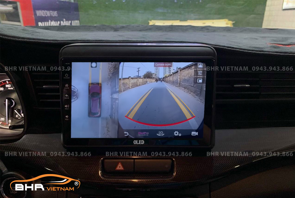 Hình ảnh quan sát camera trước màn hình DVD Oled C1s Suzuki Ertiga 2020 - nay