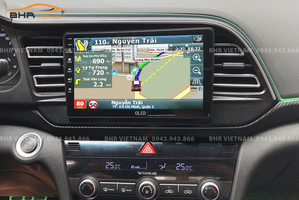 Bản đồ chỉ đường Vietmap, Navitel, Googlemap trên màn hình DVD Android Oled C8 New Hyundai Elantra 2016 - nay
