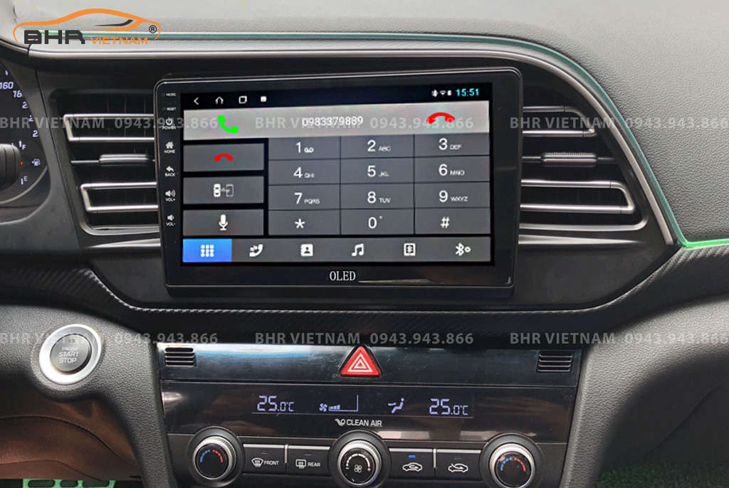 Kết nối điện thoại trên màn hình DVD Android Oled C8 New Hyundai Elantra 2016 - nay