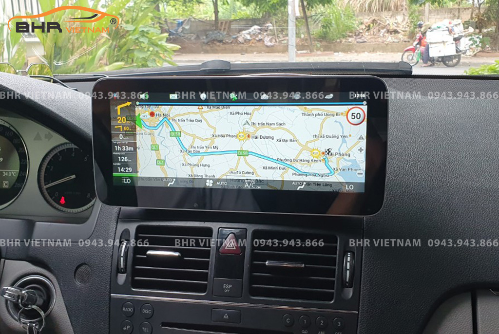 Bản đồ chỉ đường Vietmap, Navitel, Googlemap trên màn hình DVD Android Oled Pro G68s Mercedes C Class 2007 - 2010