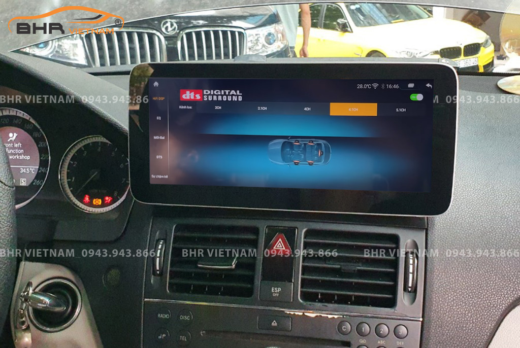 Trải nghiệm âm thanh sống động trên màn hình DVD Android Oled Pro G68s Mercedes C Class 2007 - 2010