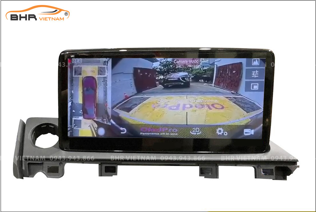 Hình ảnh quan sát camera trước màn hình DVD Oled Pro S90s Mazda 6 2018 - nay