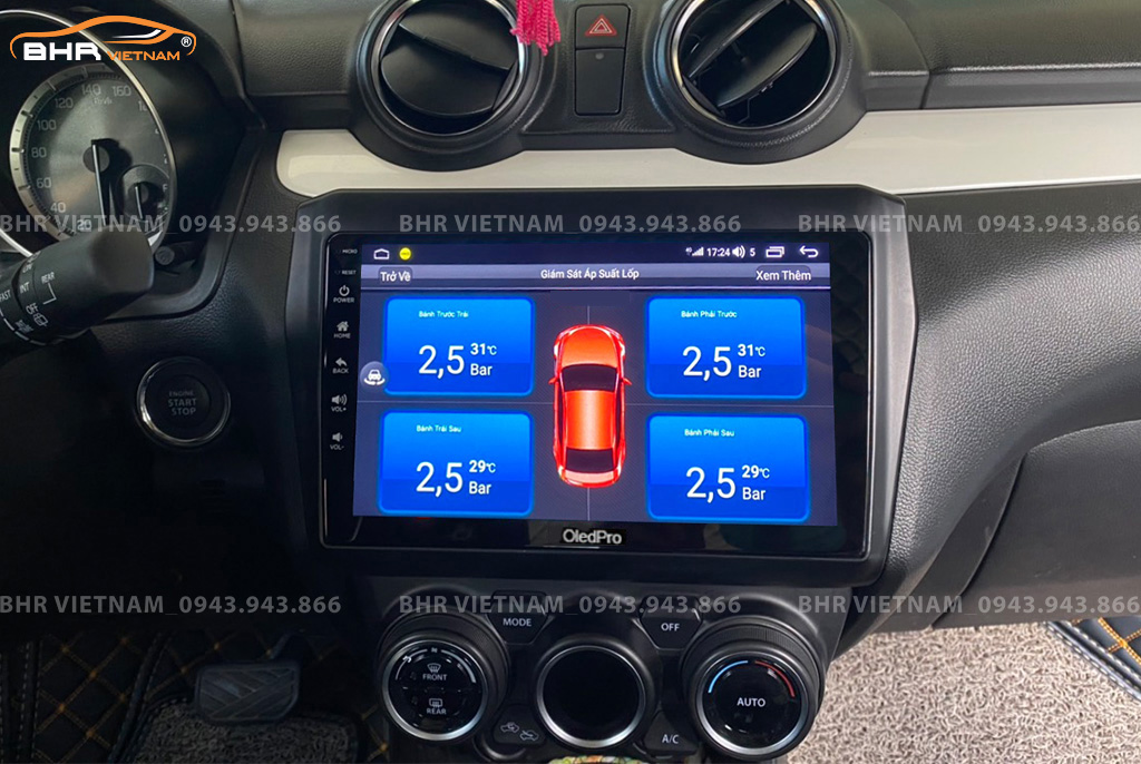 Hình ảnh quan sát cảm biến áp suất lốp Oled Pro X5S Suzuki Swift 2019 - nay