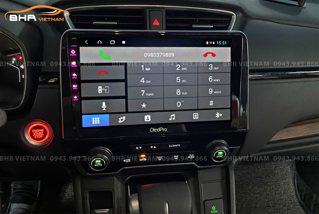 Kết nối điện thoại trên màn hình DVD Android Oled Pro X8S Honda CRV 2018 - nay