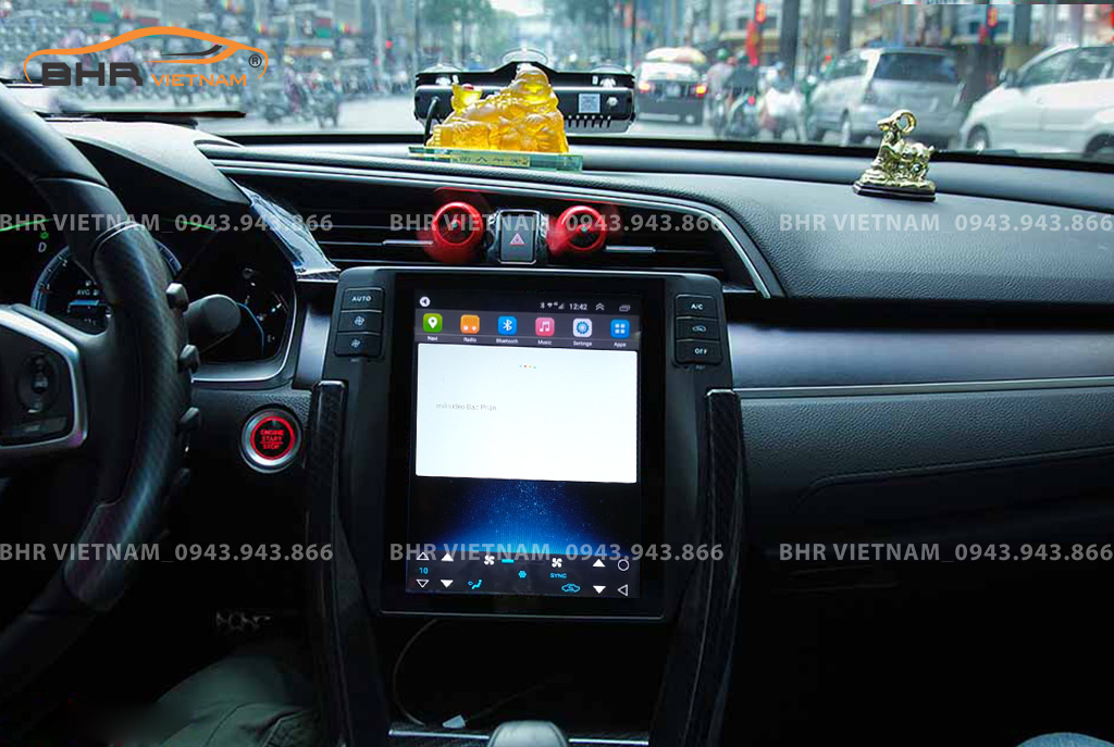 Điều khiển bằng giọng nói màn hình DVD Tesla Honda Civic 2012 - 2016