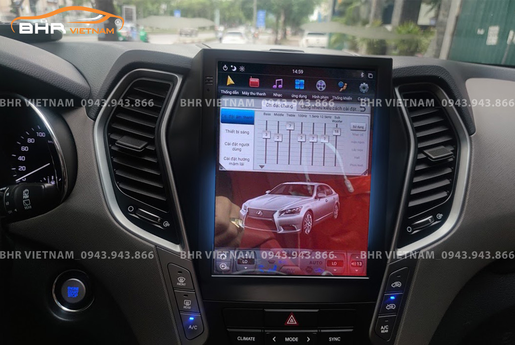 Trải nghiệm âm thanh sống động trên màn hình DVD Android Tesla Hyundai Santafe 2012 - 2018