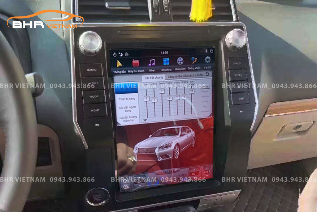 Trải nghiệm âm thanh sống động trên màn hình DVD Android Tesla Toyota Prado 2018 - nay