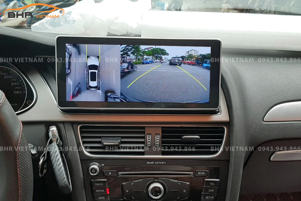 Màn hình DVD Android Audi A4 2008 - 2017 tích hợp camera 360