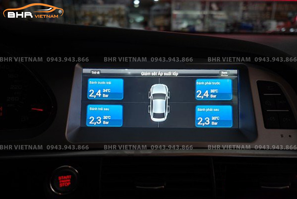 Màn hình DVD Android Audi A6 2004 -2010 tích hợp cảm biến áp suất lốp
