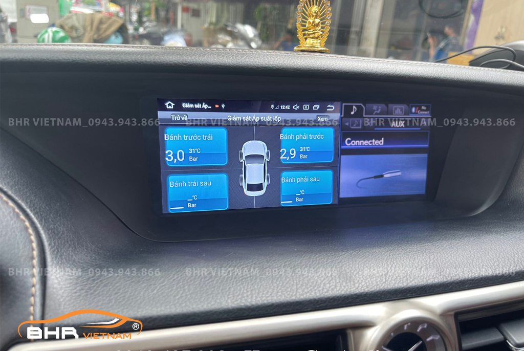 Màn hình DVD Android Flycar Lexus GS350 2012-2021 tích hợp cảm biến áp suất lốp