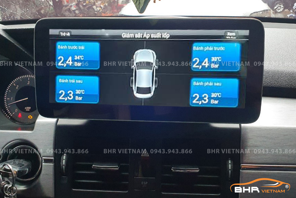 Màn hình DVD Android Flycar Mercedes S Class W221 (S350, S500, S550) 2005 - 2013 tích hợp cảm biến áp suất lốp