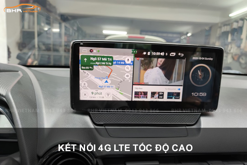 Màn hình Zestech Mazda 2 tích hợp thẻ SIM 4G và kết nối internet nhanh chóng