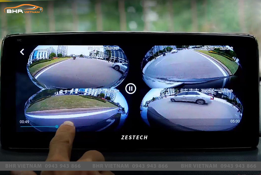 Màn hình liền camera 360 Zestech Mazda ghi hình đồng thời 4 mắt camera