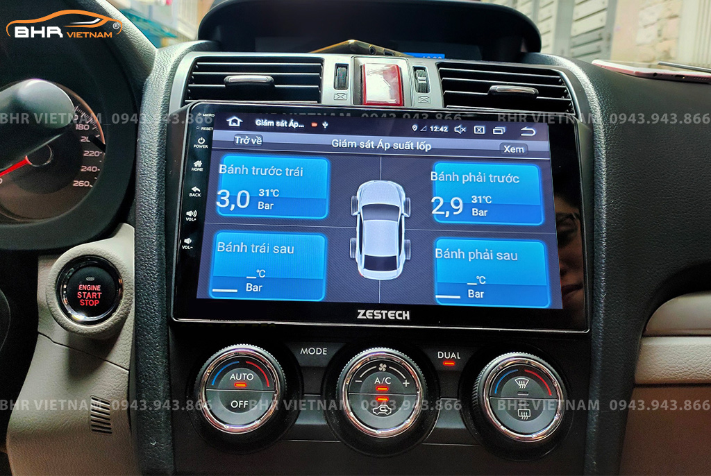  Màn hình DVD Zestech Z500 Subaru Forester 2013 - 2019 tích hợp cảm biến áp suất lốp