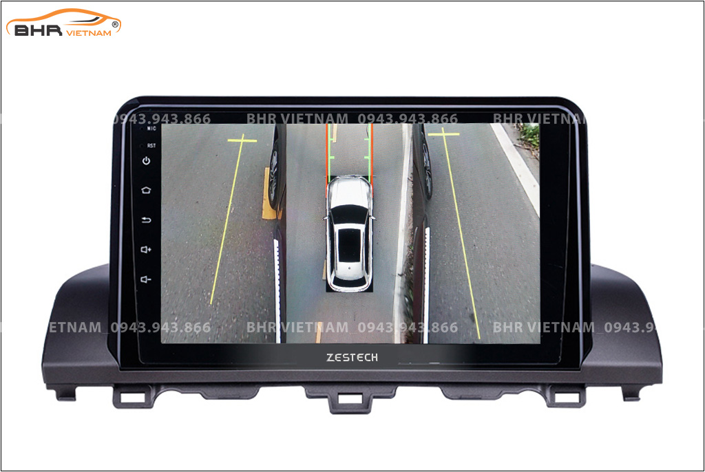 Hình ảnh quan sát 2 bên gương trên màn hình DVD Zestech Z800 Pro+ Honda Accord 2020 - nay