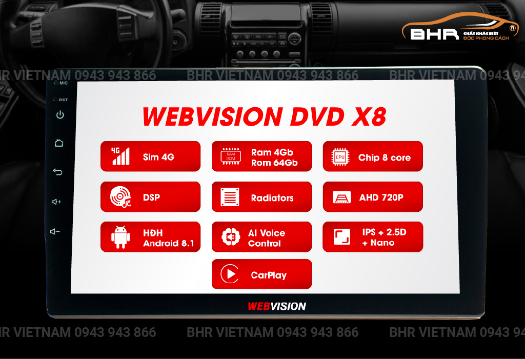 Màn hình DVD Webvision X8